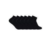 6 Pack Ankle Socks Black One Size