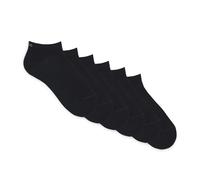 Hugo Mens 6 Pack of Logo Ankle Socks in Black Polycotton - Size UK 6.5-8