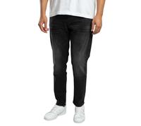 HUGO Mens 634 Black-Black Tapered-fit Jeans in Stretch Denim