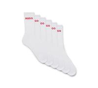 6 Pack Soft Cotton Socks White 9-11 UK