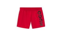 HUGO Mens ABAS Vertical-Logo Swim Shorts with Full Lining