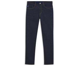 HUGO Mens Ash Dark-Blue Slim-fit Jeans in Stretch Denim