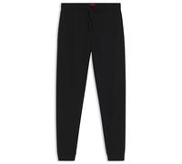 HUGO Mens Austin Pants Cotton-Blend Pyjama Bottoms with Embroidered Logo Black