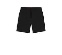 HUGO Mens Austin Shorts Waffle-Structured Pyjama Shorts with Embroidered Logo Black
