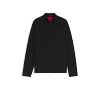 HUGO Mens AUSTIN Zip jacket Cotton-blend zip-up jacket with waffle structure