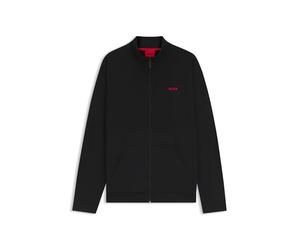 HUGO Mens AUSTIN Zip jacket Cotton-blend zip-up jacket with waffle structure