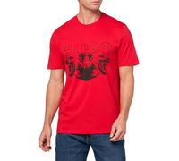 HUGO Men's Big Logo Wolf Graphic T-Shirt, Candy Apple, XL