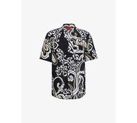 Hugo Mens Black Graphic-print Relaxed-fit Woven Shirt S