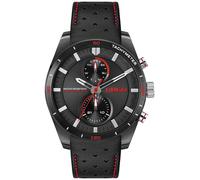 Fast Multifunction Leather Strap Watch Black One Size