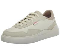 HUGO Men's Blake Cupsole Smooth Sneakers, Cream, 12 UK