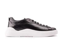 HUGO Blake Tenn Mens Leather Trainers with Branded Quarter - Black 001 - Black 001 - UK10 EU44 US11