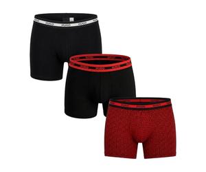 HUGO Mens BOXER BR PLANET DES Three-pack of boxer briefs with repeat-logo waistbands