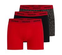 HUGO Men's BOXERBR TRPLT Design Boxer Letter, Dark Grey25, M