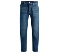 HUGO Mens Brody Blue Tapered-fit Jeans in Stretch Denim
