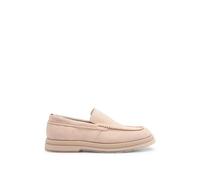HUGO Mens Chaol loaf Embossed-Logo Loafers in Suede Size 8