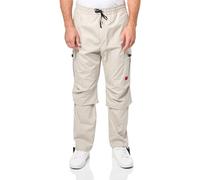 Hugo Mens Cotton Rip Stop Cargo Pocket Joggers, Coconut Grey, 34
