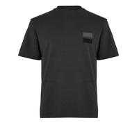 Hugo Mens Crew Neck Ribbed Collar Short Sleeve T-Shirt in Black