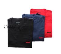 HUGO MEN'S CREW NECK STRETCH LOGO RN T SHIRT 3 PACK Was £45