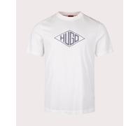 HUGO Mens Dalendi T-Shirt - Colour: 102 Natural - Size: Medium
