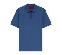 Hugo Mens Dalomino Contrast Logo Polo Shirt - Blue - M - Blue - 100% Cotton