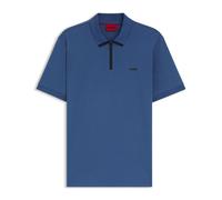 Hugo Mens Dalomino Contrast Logo Polo Shirt in Blue Cotton - Size Large