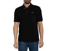HUGO Men's Dalomino Zip Polo Shirt, Black