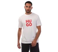 Hugo Mens Daltorip T-Shirt in White Cotton - Size X-Small