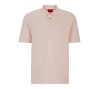 Hugo Mens Dangula Logo Print Polo Shirt in Pink Cotton - Size Small