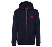 HUGO Mens Daple212 Logo-label zip-up hoodie in cotton terry