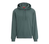 HUGO Mens Dapo Contrast-logo hoodie in cotton terry