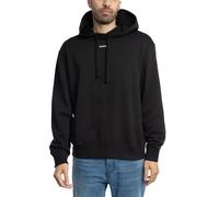 HUGO Dapo Relaxed Fit Overhead Hoodie - Black, Black, Size M, Men Black
