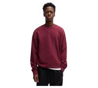 HUGO Mens Dapocrew Relaxed-fit Sweatshirt in Cotton Terry with Logo Print