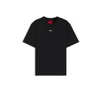 HUGO Mens Dapolino Relaxed-fit T-Shirt in Cotton with Logo Print Black