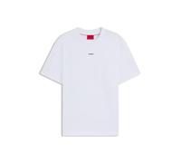 HUGO Mens Relaxed Fit Dapolino T-Shirt - Colour: 100 White - Size: Large