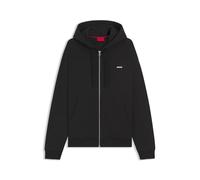 HUGO Mens Dapozip Cotton-terry zip-up hoodie with logo print