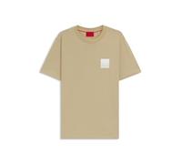 HUGO Mens Dapusi Cotton-Jersey T-Shirt with Split-Logo Print