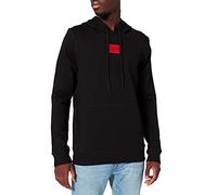 HUGO Mens Daratschi214 Cotton-terry hooded sweatshirt with red logo label