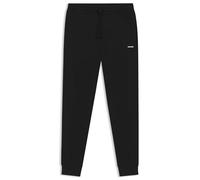 HUGO Mens Dayote232 Logo-Print Tracksuit Bottoms in Cotton Terry Black