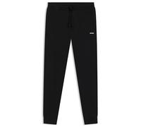 HUGO Mens Dayote232 Logo-Print Tracksuit Bottoms in Cotton Terry Black