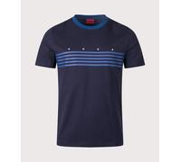 HUGO Mens Dempsy T-Shirt - Colour: 405 Dark Blue - Size: Large