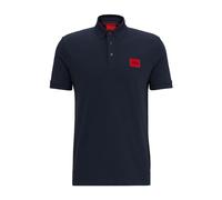 HUGO Cotton-piqué slim-fit polo shirt with logo label - Style Dereso222, 50466202 Dark Blue XXL