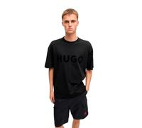 HUGO Mens Dinkee Tonal-Logo T-Shirt in Cotton Jersey Black