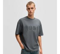 Hugo Mens Dinkee Tonal Logo T-Shirt in Grey Cotton - Size X-Small
