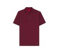 HUGO Mens Dinoso222 Embroidered-Logo Slim-fit Polo Shirt in Stretch Cotton