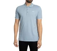 HUGO Stretch-cotton slim-fit polo shirt with printed logo - Style Dinoso222, 50467344 Light Blue XL