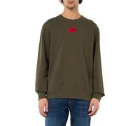 HUGO Mens Diragol212 Cotton-terry sweatshirt with red logo label