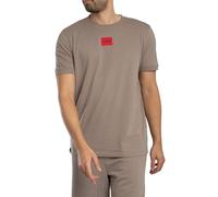 HUGO Men's Diragolino212 Box Logo T-Shirt, Brown