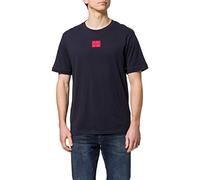 HUGO Mens Diragolino212 Cotton T-Shirt with red Logo Label