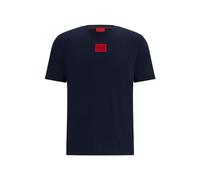 HUGO Mens Diragolino212 Regular-fit Cotton T-Shirt with red Logo Label
