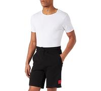 Hugo Mens Logo Patch Sustainable Sweat Shorts - Black material_cotton - Size Medium